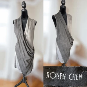 Ronen Chen Draped Wrap Style MIDI Dress Size 0 US size 4 - Picture 1 of 15