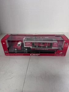 2018 M2 Machines 1967 Chevy C60 Red Silver Truck Trailer with 67 Red Camaro READ - Picture 1 of 3