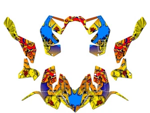 All Years LTR 450 ZANY Yellow Senge Graphics Kit Compatible with Suzuki - Picture 1 of 7