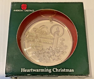 VTG Acrylic Ornament Happy Family Memories Glow American Greetings - Picture 1 of 2