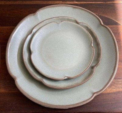 Frankoma Plainsman Vintage Años 50 Platos Cena Ensalada Postre 5E 5G 5F Foto 1 de 4