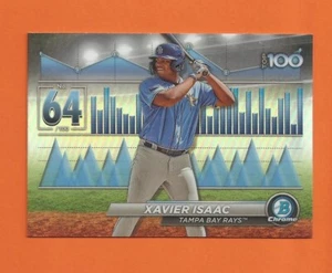 2024 BOWMAN CHROME SCOUT TOP 100 REFRACTOR XAVIER ISAAC #BTP-64 RAYS - Picture 1 of 2