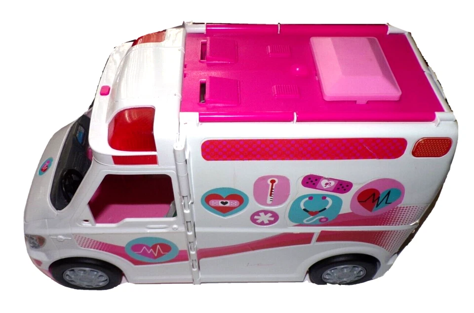 2017 Barbie's Ambulance Medical Clinic Rescue Hospital Vehicle only R2Bx - Image 1 of 4