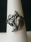 Stunning Vintage Sterling Silver Leaf and Beadwork Ring. Make Offer! #2619