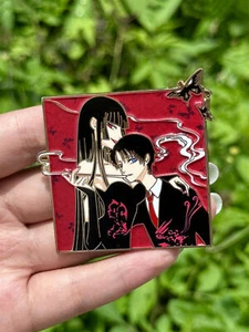 Seltene xxxHOLiC Yuko & Watanuki Emaille 2,4" Pin Metall Abzeichen Figur Manga Geschenk - Bild 1 von 2