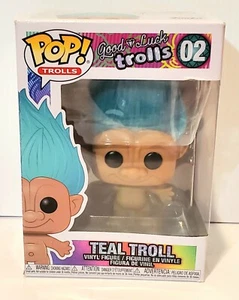 New Funko POP Trolls Good Luck Trolls Classic Teal Troll #02 - Picture 1 of 6