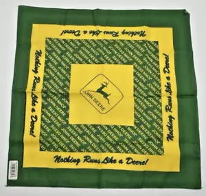 Vintage John Deere All Over Logo Nichts läuft wie Taschentuch Bandana Neu 21 Zoll - Bild 1 von 4