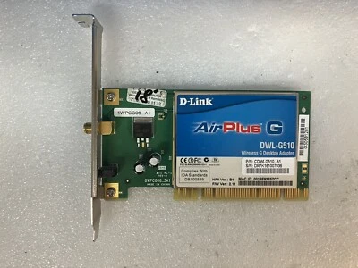 ~ CDWLG510 D-Link Wireless AirPlus Desktop Adapter DWL-G510 8WPCG06 (No Antenna) - Image 1 of 4