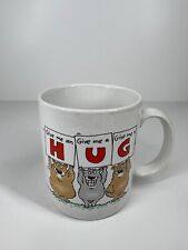 Vintage Shoebox Greeting Hallmark coffee mug cup Give Me A Hug 1988