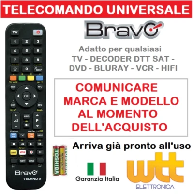 Telecomando Universale per DIGIQUEST Compatibile per Tv Decoder Ricevitori Dvd - Immagine 1 di 3