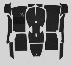 Black loop carpet kit for BMW 1600-1800-2000 Touring 1971-1974 - Picture 1 of 3