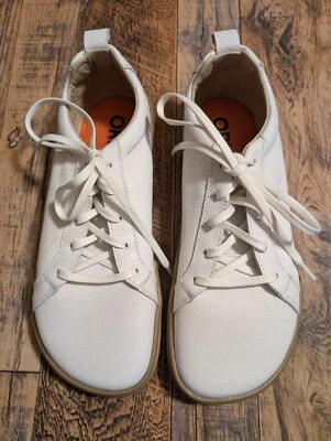 Origo The Everyday Zapatilla Zapatos Descalzos Mujer 9 Cuero Blanco FUNCIONA PEQUEÑO Foto 1 de 4