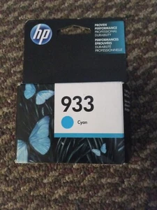 ORIGINAL HP INK (933) CYAN 🐳 OFFICEJET 6100 6600 6700. 7110 7510 7610 7612 - Picture 1 of 2