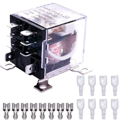 JQX Relé Electromagnético AC 220V 8 Pin 30A DPDT 2NO 2NC Universal Alto... Foto 1 de 4