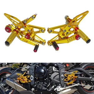 Oro kit pedane arretrate regolabili rearset per TRIUMPH Daytona 675/R 2013-2017 - Picture 1 of 12