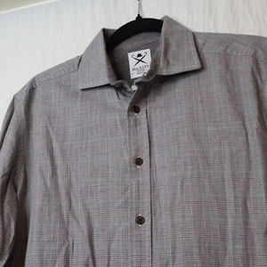 Hackett Mayfair London Button Shirt Mens Medium Gray Plaid Slim Fit Casual GUC - Picture 1 of 10