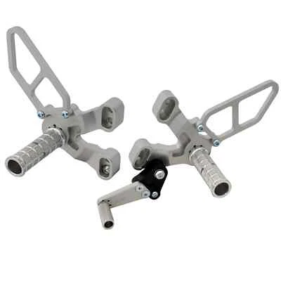DUCATI 2007-2011 848/1098/1198 REARSETS WOODCRAFT PRATA - KIT PADRÃO - Imagem 1 de 4