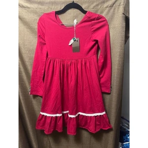 NWT Matilda Jane Poinsettia Lap Dress Red Pink Size 10 - Picture 1 of 5