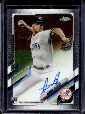 2021 Topps Chrome Albert Abreu Rookie Auto Rookie #RA-AA Yankees - Image 1 of 2
