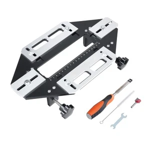 Door Hinge Jig Aluminum Alloy Woodworking Hole Opener Slotting Locator - Picture 1 of 10