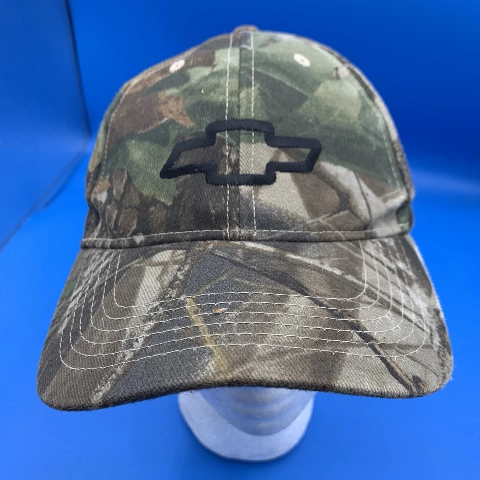 Chevrolet Car Logo Cap Adjustable Hat Official License Camo Green Real Tree - Image 1 of 4
