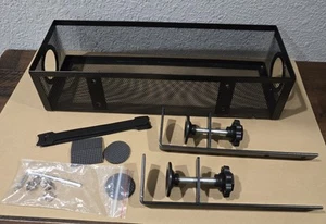 Under Desk Cable Organizer Tray No Drill Metal Mesh Cable Management Under Desk - Picture 1 of 3