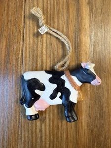 Adorno de vaca Importadores del Medio Oeste Navidad Decoración de granja de campo - Imagen 1 de 6