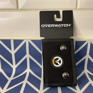 Officially Licensed Blizzard Overwatch Men's Black Tri-Fold Snap Closure Wallet - Picture 1 of 3