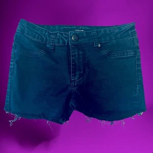 Stretchy Joe’s Jeans Jorts Girls Size 12 Black Wash Cut Off Denim Shorts - Picture 1 of 6