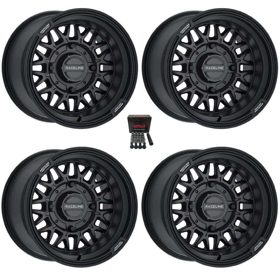 Raceline Omega 15" Wheels/Rims Satin Black Polaris RZR 1000 XP (4) Foto 1 de 3