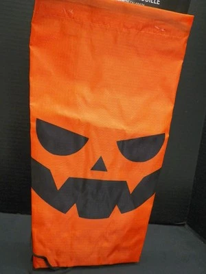 Scary Jack O Lantern Halloween Calabaza Cordón Cinch Bolso Truco o Trato Bolso Foto 1 de 3