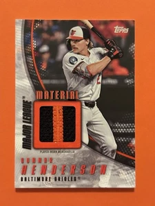 GUNNAR HENDERSON (25.06.)(1:4.342 Packungen) JERSEY PATCH RELIC Major League Material - Bild 1 von 11