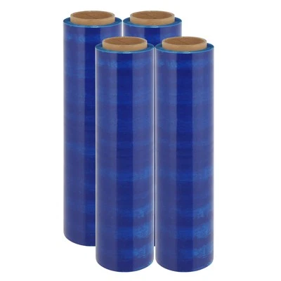 18" x 1500' 80 Gauge 4 Rolls Pallet Wrap Stretch Film Hand Shrink Wrap 3 Colors - Image 1 of 4