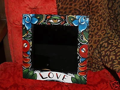 TATTOO mirror sailor Roses Sparrow LOVE Banner EYE RaRe - Image 1 of 1