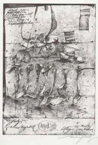 Sascha JURITZ - TAG- & NACHTWÄCHTERCHEN - HandSignierte OrigLithographie 1985 - Bild 1 von 1