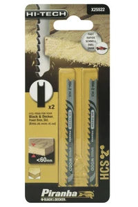 BLACK+DECKER X25522-XJ Piranha Lame seghetto alternativo per legno, conf. 2 pz - Foto 1 di 1