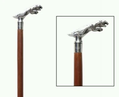 Bastón de paseo victoriano de latón bastón de madera estilo vintage antiguo cabeza de regalo Foto 1 de 3