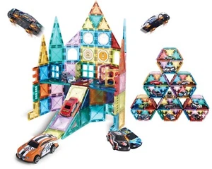STEM 3D Magnetic Magnet Building Blocks Tiles Set Toys For Kids 70PCS Set 3+New - Picture 1 of 5