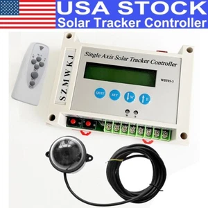 USA Single Axis Solar Tracker LCD Controller DIY Solar Panel Tracking Track Kits - Picture 1 of 12