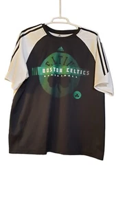 Boston Celtics Adidas Warmup Shoot Around Jersey Short Sleeve M Black Green - Picture 1 of 12