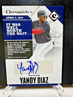 Yandy Diaz 2017 Panini Chronicles Auto Card ROOKIE HOT ??. rookie card picture
