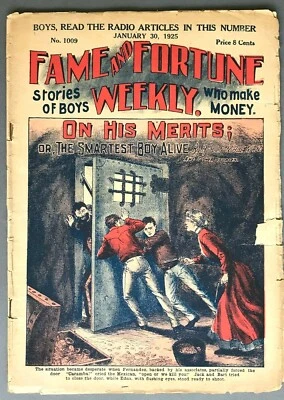 Fame and Fortune Weekly   No. 1009    Harry E. Wolff   January 30, 1925 - Image 1 of 4