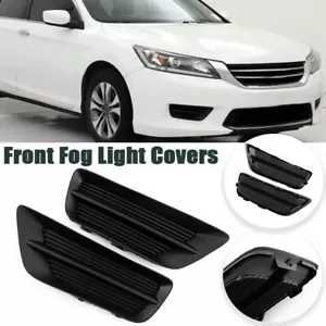 For Honda Accord 2013-2015 Left & Right Fog Light Lamps Cover Bezel Matte Black - Picture 1 of 9
