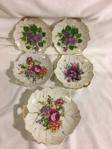 VINTAGE NASCO SMALL CHINA LEAF SHAPE PLATES. - Picture 1 of 8