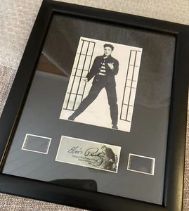 Black & White Elvis Presley Black Framed Picture & Film Cell - Trend Setters Ltd - Picture 1 of 22