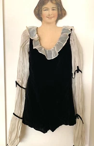 Rare antique 1900s Edwardian velvet long sleaved theater dance costume - Picture 1 of 12