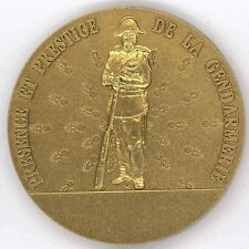 Gendarmerie Présence et prestige SNAAG  Médaille de table doré 65 mm