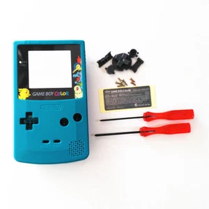 GBC Nintendo Game Boy Color Replacement Housing Shell Screen Teal Pikachu USA! - Picture 1 of 1