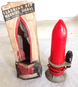 Vintage 1950s Emergency Flashing Red Warning Signal light Auto & Truck - Foto 1 di 6