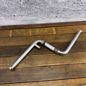 SR CRMO Tubular Crank Set 175 mm Old School BMX Heat Treated 1 Pc 24 tpi BENT - Picture 1 of 12